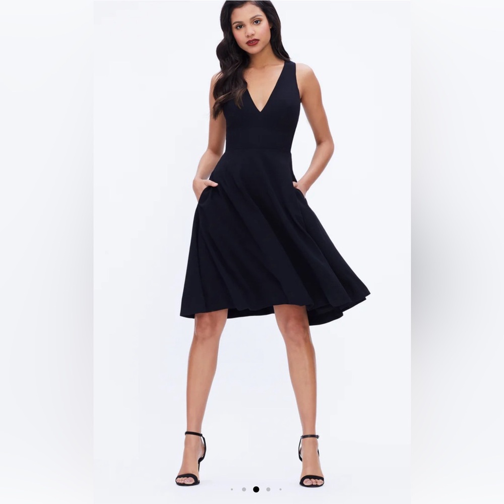 Dress the Population Women's Catalina Fit & Flare Midi XXL black EUC